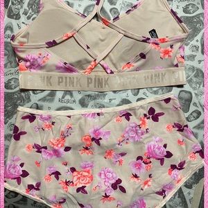 VS PINK Strappy Bra and Panty Set XL NIP